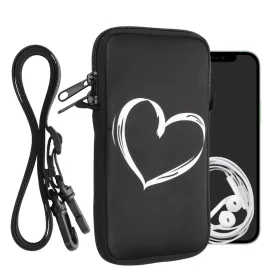   Kwmobile Universal Cover размер XL - 6,8 инча, неопрен, черно/бяло, 58701.4.02