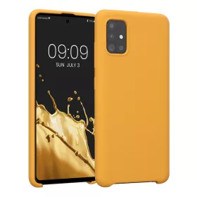   Калъф Kwmobile за Samsung Galaxy A51, Силиконов, Оранжев, 51197.191
