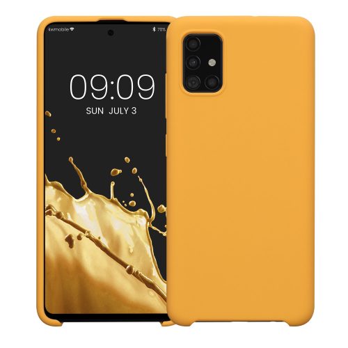 Калъф Kwmobile за Samsung Galaxy A51, Силиконов, Оранжев, 51197.191