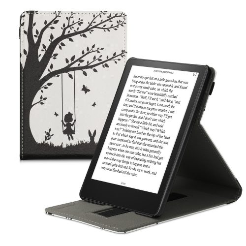 Калъф за Amazon Kindle Paperwhite 11, Kwmobile, черен/бял, еко кожа, 56264.12