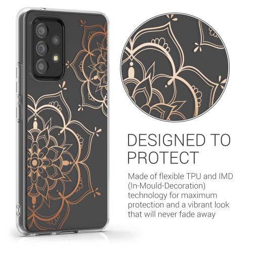 Калъф Kwmobile за Samsung Galaxy A53 5G, Силиконов, Прозрачен/Розов, 58800.02