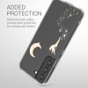 Калъф Kwmobile за Samsung Galaxy S22, Силиконов, Прозрачен/Златен, 58794.01