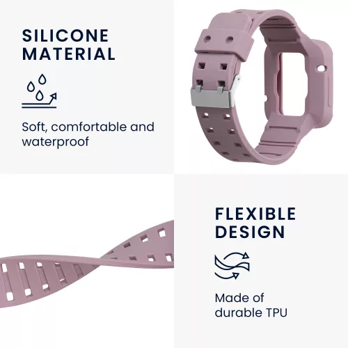 Каишка за часовник Xiaomi Mi Watch Lite/Redmi, Kwmobile, лилав, силикон, 58886.192