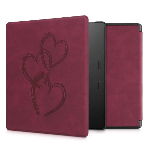Калъф за Amazon Kindle Oasis 10, Kwmobile, червен, еко кожа, 56972.09