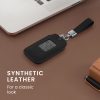 Капак за автомобилен ключ за Renault 4 бутона - Smart Key, Kwmobile, черен/сив, еко кожа, 58938.02