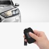 Капак за автомобилен ключ за Renault 4 бутона - Smart Key, Kwmobile, черен/сив, еко кожа, 58938.02