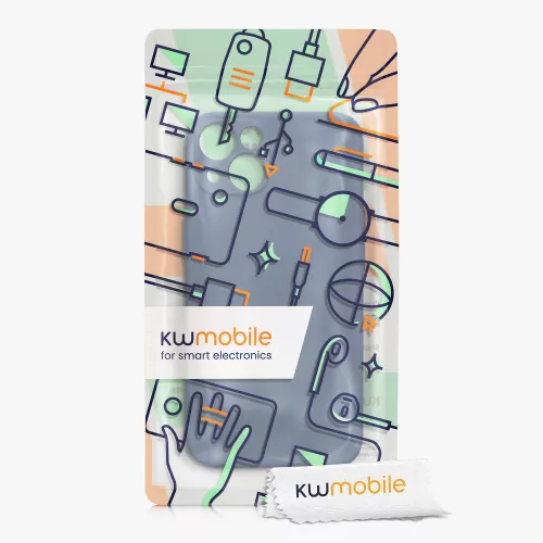 Калъф Kwmobile за Apple iPhone 13, силиконов, син, 58954.116