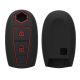Калъф за автомобилен ключ за Suzuki 2 бутона - Keyless Go, Kwmobile, черен/червен, силикон, 47668.03