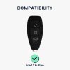 Капак за автомобилен ключ за Ford 3 бутона - Keyless Go, Kwmobile, зелен, силикон, 53133.14