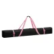 Husa schiuri Navaris, 190x15x30 cm, 1680D, fermoar dublu, curele captusite, negru/roz, poliester