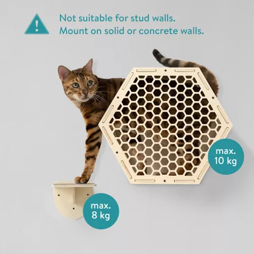 Мебел за катерене на котки Navaris, бежово, дърво, 58934.04