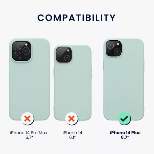 Калъф Kwmobile за Apple iPhone 14 Plus, силиконов, зелен, 59080.200