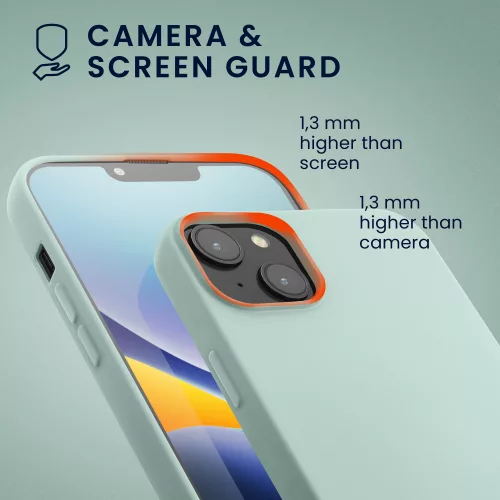Калъф Kwmobile за Apple iPhone 14 Plus, силиконов, зелен, 59080.200