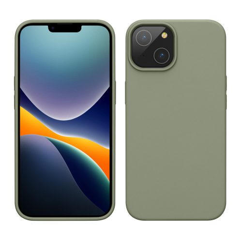 Калъф Kwmobile за Apple iPhone 14, силиконов, зелен, 59071.172