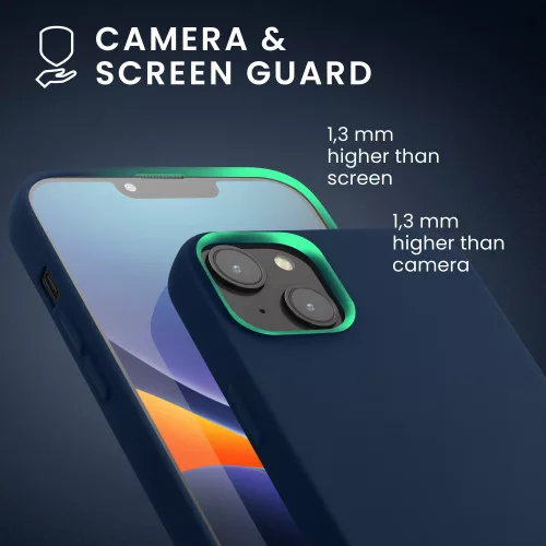 Калъф Kwmobile за Apple iPhone 14 Plus, силиконов, син, 59080.116