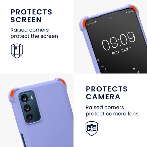 Калъф Kwmobile за Motorola Moto G42, Силиконов, Син, 59191.108