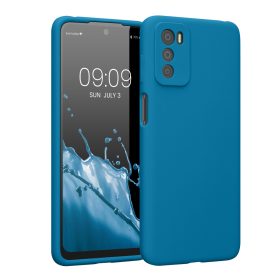   Калъф Kwmobile за Motorola Moto G42, Силиконов, Син, 59185.224