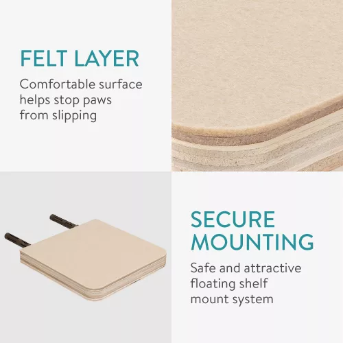 Мебел за катерене на котки Navaris, кремава, дърво, 59243.01