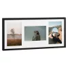 Rama foto colaj Navaris, 3 poze 10x15 cm, 38.2x17.2x2 cm, argintiu, sticla/aluminiu