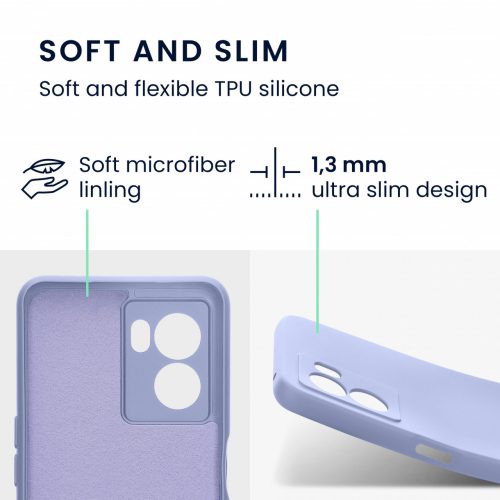 Калъф Kwmobile за OPPO A77, Силиконов, Син, 59245.139