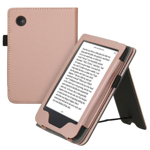 калъф kwmobile за Kobo Clara 2E, Екологична кожа, Розов, 60052.81