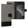Kwmobile Кейс за Xiaomi Redmi Note 12 Pro 5G, Сив/Черен, Текстил/Силикон, 60736.22