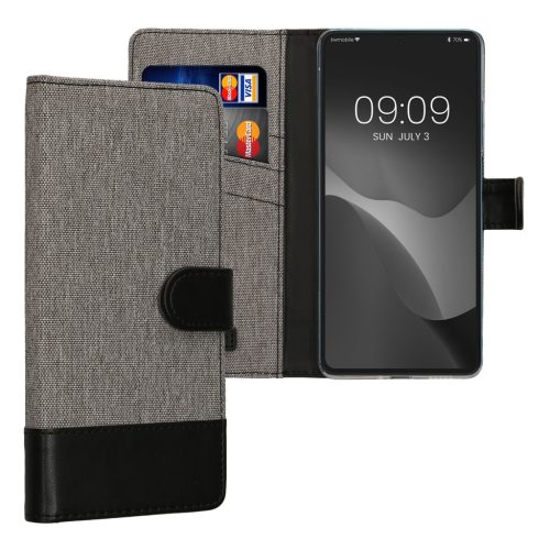 Kwmobile Кейс за Xiaomi Redmi Note 12 Pro 5G, Сив/Черен, Текстил/Силикон, 60736.22