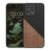 Kwmobile калъф за Xiaomi 13 5G, кафяв/черен, дърво/силикон, 60705.01