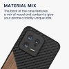 Kwmobile калъф за Xiaomi 13 5G, кафяв/черен, дърво/силикон, 60705.01
