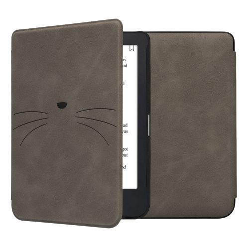 калъф kwmobile за Kobo Clara 2E, Екологична кожа, Сив, 60229.05