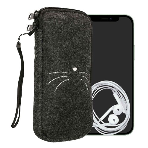 Kwmobile Universal XL Cover - 6.8", текстил, сиво/бяло, 49866.4.13