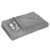 Patura electrica Navaris, moale, 180x130 cm, priza EU, pentru pat/canapea, gri, poliester