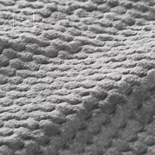 Patura electrica Navaris, moale, 180x130 cm, priza EU, pentru pat/canapea, gri, poliester