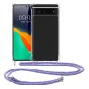 Броня kwmobile за Google Pixel 6, силикон, прозрачен/лилав, 55596.108
