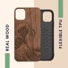 калъф kwmobile за Apple iPhone 11, дърво, кафяв, 49799.17