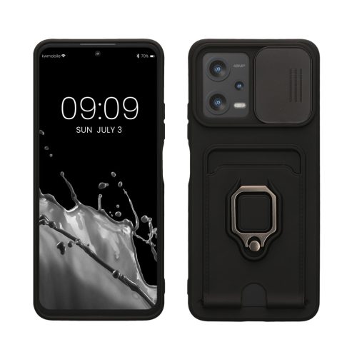 Kwmobile Кейс за Xiaomi Redmi Note 12 5G/Poco X5, Черен, Силиконов, 61182.01