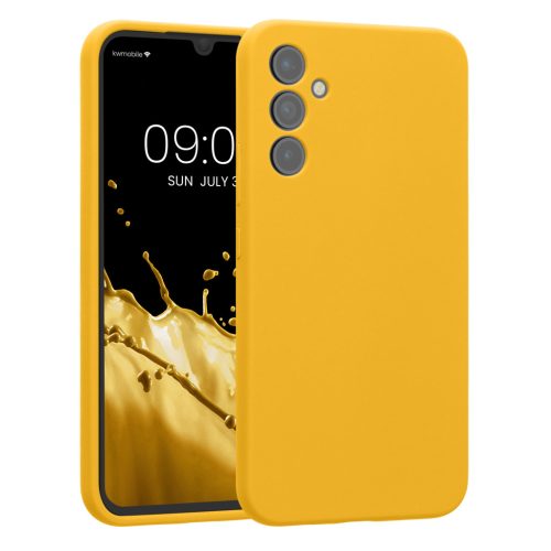 Kwmobile калъф за Samsung Galaxy A34 5G, жълт, силиконов, 60807.165