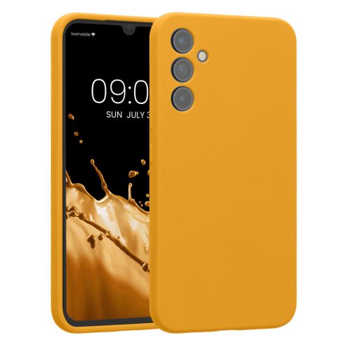 Kwmobile калъф за Samsung Galaxy A34 5G, оранжев, силиконов, 60807.191