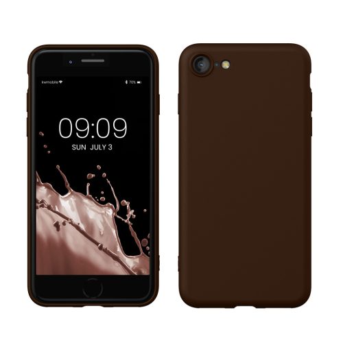Kwmobile калъф за Apple iPhone SE (2022)/iPhone SE (2020)/iPhone 8, кафяв, силиконов, 49979.247