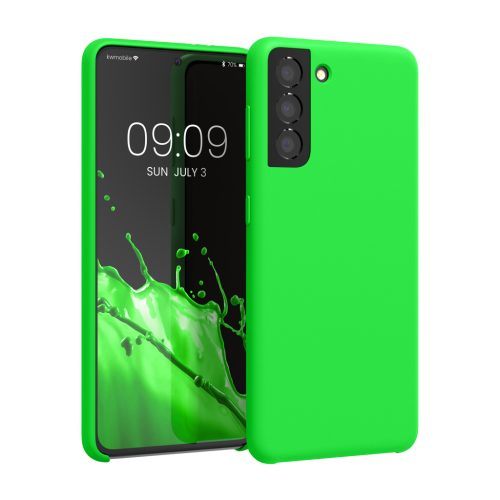 Kwmobile калъф за Samsung Galaxy S21, зелен, силиконов, 54056.44