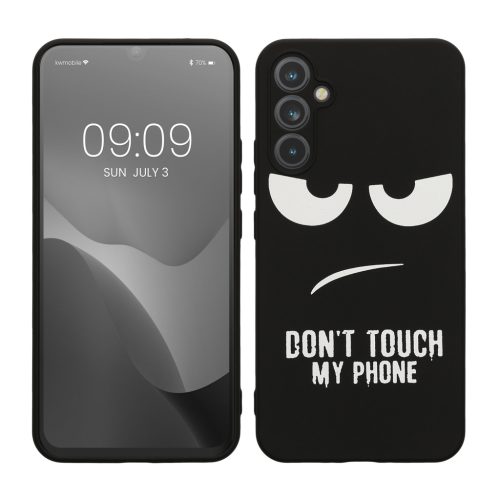 Kwmobile калъф за Samsung Galaxy A34 5G, черен/бял, силиконов, 61245.01