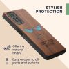 Калъф Kwmobile за Xiaomi Redmi Note 11 Pro 5G/Redmi Note 12 Pro, кафяв/черен, дърво/силикон, 57381.15