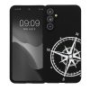 Kwmobile калъф за Samsung Galaxy A54 5G, черен/бял, силиконов, 61246.03