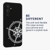Kwmobile калъф за Samsung Galaxy A54 5G, черен/бял, силиконов, 61246.03