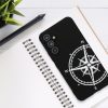 Kwmobile калъф за Samsung Galaxy A54 5G, черен/бял, силиконов, 61246.03