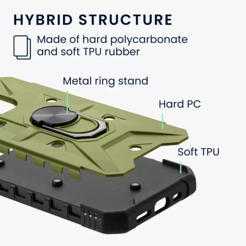 Kwmobile калъф за Samsung Galaxy S23, зелен, поликарбонат, 61249.17