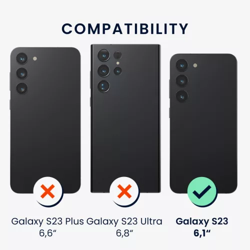 Kwmobile калъф за Samsung Galaxy S23, зелен, поликарбонат, 61249.17