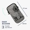 Kwmobile Универсален калъф за телефон XXL, 7 инча, сив/черен, текстилен, 58702.5.02