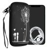 Kwmobile Universal XXL Cover - 7", Неопрен, Черно/Бяло, 30226.5.06