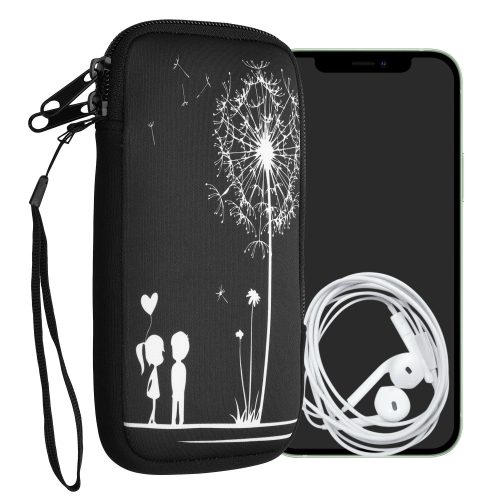 Kwmobile Universal XXL Cover - 7", Неопрен, Черно/Бяло, 30226.5.06